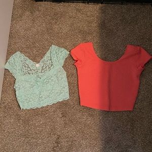 Set of 2 summer crop tops